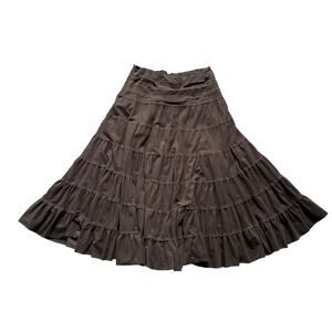 vintage y2k brown fairycore maxi skirt size m